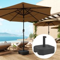 Sonnenschirmständer bis 25 kg befüllbar Schirmständer, Quadratisch Schirmhalter Ständer für Sonnenschirm 38/48mm