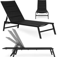 Adjustable Garden Lounger, Steel Frame, 4-Level Recline