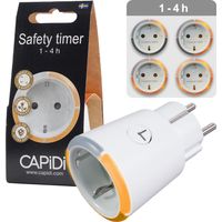 CAPiDi Zeitschaltuhr 1-4 Stunden LED-Anzeige Weiß