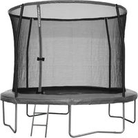 Sportspower Trampolin mit Sicherheitsnetz und Leiter anthrazit Ø 366 cm Trampolin