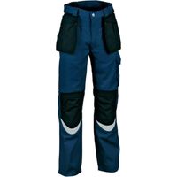 Cofra Arbeitshose mit vielen Taschen und Reflektionsstreifen 62 marineblau
