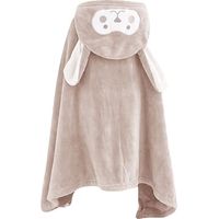 Ultra Soft Hooded Baby Towel Cartoon Kids Bath Towel with Cute Hood for Babies Toddlers Infants 701-Brown