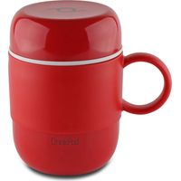 DrinkPod Tazza da viaggio isolata sottovuoto, acciaio inossidabile 18/10, rosso, 280 ml