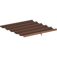 Toldo retráctil recambio 2.5x2.55m para pérgola 3x3, 10 orificios drenaje, café