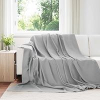 vidaXL Jeté Gris 270 x 240 cm Toison