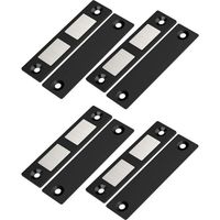 Confezione da 4 chiusure magnetiche ultra sottili per ante di armadi, magneti neri per cassetti, doppia chiusura magnetica per mobili, armadi, credenze, ante di armadi
