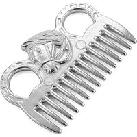 Peigne à cheval en aluminium avec tête de cheval