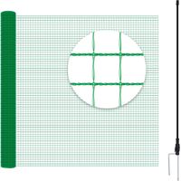 WOLTU Kit de valla para aves de corral PE con clavijas, cuerdas y bridas, 20 x 1,2 m, color verde