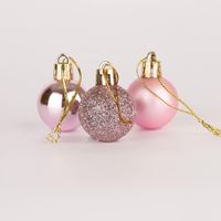 BAUBLES PALE PINK 3CM 12PCS SET PVC