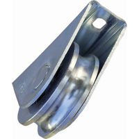 Roue pour portail coulissant - Pose extérieur - Gorge Ronde de 16mm - Ø60mm - Jusqu'à 250KG - Inox - DECO FER FORGE