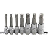 Jeu de douilles à embouts 10 mm (3/8") / 12,5 mm (1/2") Profil cannelé (pour Ribe) M6 - M14 7 pièces BGS