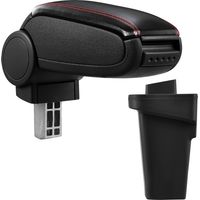 Mittelarmlehne Ford Focus 3. Gen. mit Staufach Kunstleder Schwarz mit roten Nähten pro.tec