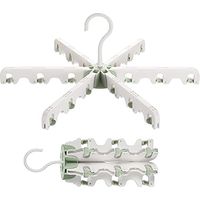 Heavy Duty Plastic Hangers, 18 Lined Garment Racks. Non-slip. Space saving, 360° swivel hook, suitable for towels, clothes, etc. Green White