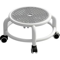 Tabouret bas rond à roulettes, tabouret de pédicure pivotant à 360°, repose-pieds robuste, mini tabouret mobile, poulie universelle haute capacité