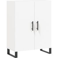 Buffet bahut commode armoire meuble de rangement organisateur cuisine salle de séjour salon 69,5 x 34 x 90 cm bois d'ingénierie blanc