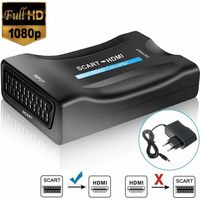 Convertitore da Scart a HDMI, 1080P/720P, compatibile con HDTV STB VHS Xbox PS3 Sky DVD Blu-ray