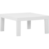 Vidaxl – Table de salon de jardin en plastique blanc – 6 places – Résistante aux intempéries – Facile à nettoyer et déplacer