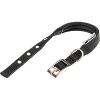 Ferplast DAYTONA C Collier en nylon avec rembourrage doux - de différentes couleurs et tailles. Variante C15/35 - Misure: A: 27-35 cm B: 15 mm - Noir
