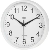 Horloge murale Teesa blanche moderne silencieuse de 25 cm