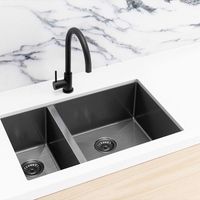 Scott & James 1.5 Bowl Undermount Sink Left Hand Small Bowl 590 x 440 mm - Gunmetal Grey - GFS0066