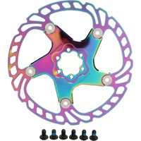 6-Loch 203 mm Hochleistungs-Bremsscheibe mit schwimmender Lagerung für Mountainbikes – farbiger Edelstahlrotor