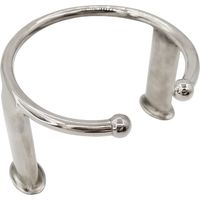 Porte-gobelet à deux pieds en acier inoxydable 316 (1/2/3 ouvertures) pour camping-cars, activités de plein air, bateaux et yachts (2 ouvertures)