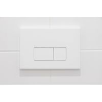 QeramiQ Push Plaque de commande DualFlush pour bâti-support Geberit UP320 Métal rectangulaire blanc mat