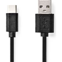 Usb kabel usb 20 usb c stecker usb a stecker 60 w 480 mbps vernickelt 200 m rund pvc schwarz box 38