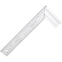 255 mm Edelstahl Zimmerei Quadrat Doppelseitige Skala L Form Lineal