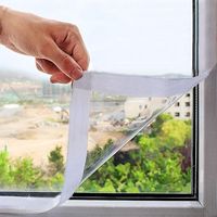 Film isolant pour fenêtre (120x160cm)Anti Froid d'hiver Découpe DIY Transparent et Rétractable de survitrage thermo Cover, réutilisable