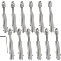 Terminal pour Câble Métallique Terminal à vis pour Câble Métallique 4 mm-12 Pièces et clé en L-Tendeur de câble Métallique Tendeur de Câble en acier Inoxydable pour Fixation Haubanage