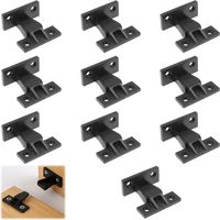 10 PCS Push in Panel Clips,ABS Quick Fit Bath Panel Clips Fasteners,Kitchen Plinth Clips,for Kitchen Cabinets,Wardrobes,Bath Panels,Beds & Tables,Hidden Furniture Connectors(Black)