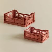 Set di 2 scatole pieghevoli e impilabili in plastica Doli SKLUM