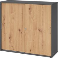 bümö Schiebetürenschrank office - 3 Ordnerhöhen