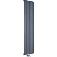 Hudson Reed – Radiateur vertical aluminium anthracite 160 x 37,5 cm – Puissance 982W – Raccordement central – Garantie 10 ans