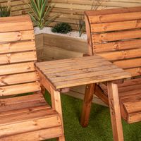 Hand Made Chunky Rustic Wooden Garden Furniture Straight Tray