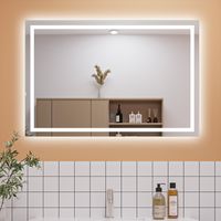 1500x800mm Bathroom Mirror with LED Lights, Anti Fog Touch Sensor Switch Wall Mounted IP44 Waterproof and Dustproof