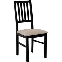 Chaise Victorville 170, Noir, 90x43x49cm, Tissu, En bois, Bois, Mobilier déjà assemblé
