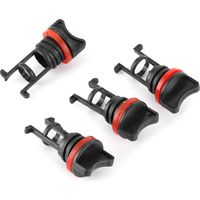 Tbest Bouchons de Drain de Bateau Filetage Grossier Standard avec Laveuse PE 4pcs Marine Ship Yacht Accessoire ABS Remplacement du Caoutchouc.
