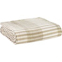 VIVARAISE - Jeté de lit Calista en coton 100% - Motif rayé jacquard, 260 x 260 cm