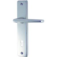Ensemble Poignée Porte Aluminium Argent Poignée De Porte Double En Aluminium Argenté, 165 Mm - Dt 2000