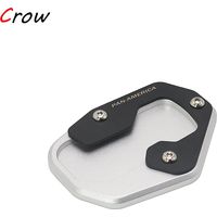 (Argent) Accessoires moto : rallonge de béquille latérale, coussinet élargi, compatible avec PAN AMERICA 1250 S PA1250 S 2021 2022 maxpower