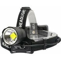 Lampe Frontale LED Rechargeable 10000 Lumens XHP70.2 Lampes Frontales Puissante Phare de Travail Haute Puissance Phare Zoomable pour la Pêche Spéléo Chasse-Crezuo