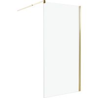 Box Doccia in Vetro Temperato Divisorio Senza Porta oro 100 x 190 cm Ahaus