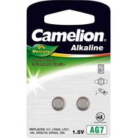Camelion AG7/LR57/LR926/395 Pile bouton alcaline 2 pièces