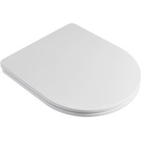 CECIPA Max Sedile WC universale Coperchio chiusura ammortizzata, Tavoletta WC con Sgancio Rapido, Facile Montaggio, Copriwater in PP D Forma, Bianco