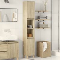 vidaXL Armoire salle de bain chêne sonoma 30x30x190 cm