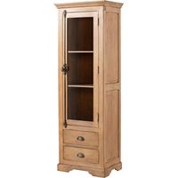 Vitrine Mango 65x45x190 beige geölt TOULOUSE 02