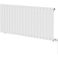 Hudson White 600mm x 1440mm Horizontal Digital Thermostatic Electric Single Panel Radiator