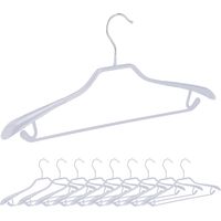 Set da 20 Grucce per Completi, Spalline Larghe Antiscivolo Stampelle con Rivestimento in Gomma, Grigio Chiaro